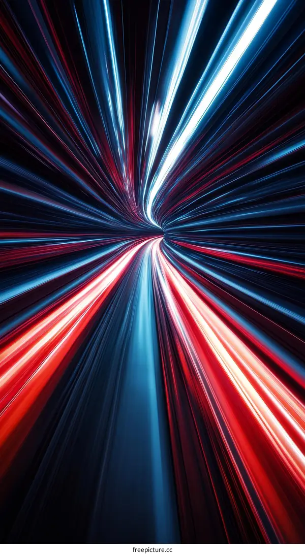 Abstract Light Trails of Speed and Movement