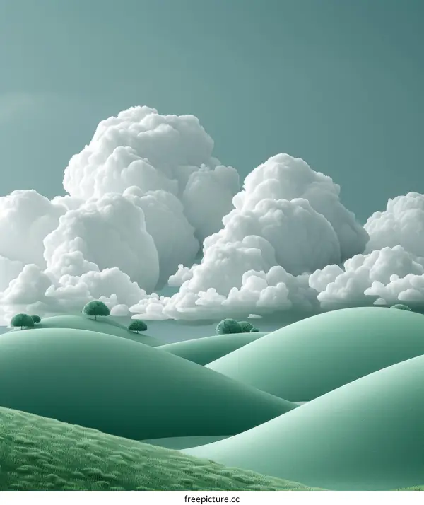 Captivating Green Rolling Hills Under Expansive Skies