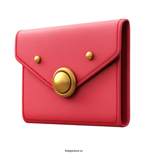 [Transparent Background PNG]Stylish Pink Leather Wallet Design