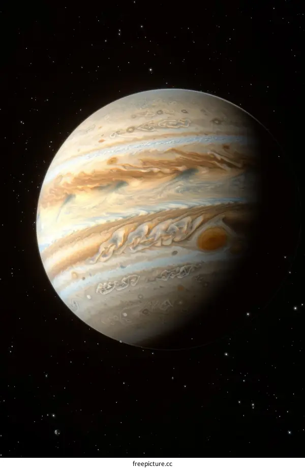 A Detailed View of the Surface of Jupiter