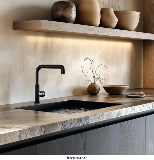 Modern Minimalist Kitchen Design with Natural Elements