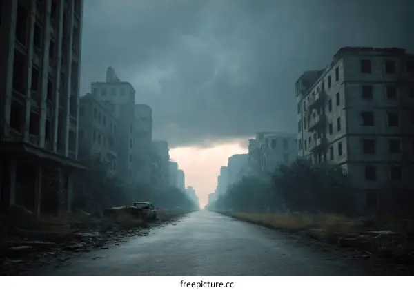 Desolate Cityscape After Catastrophe