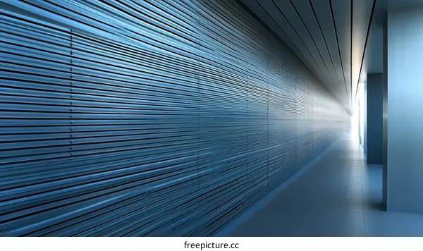 Modern Architectural Corridor with Textured Walls