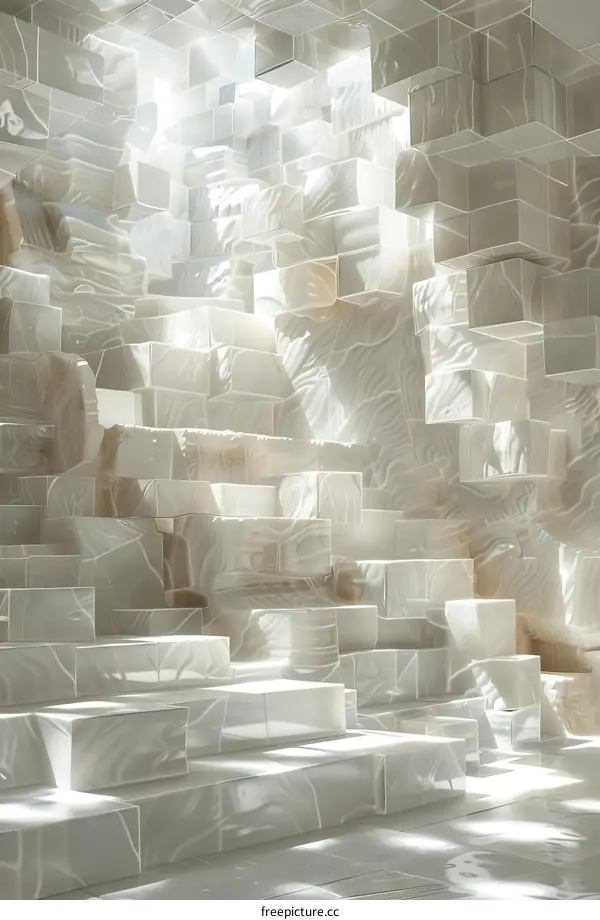 Abstract Architectural Structure with Light and Shadow