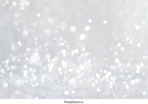 Silver Glitter Background with Sparkling Lights