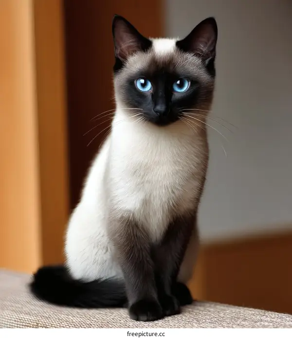 Adorable Siamese Cat Portrait