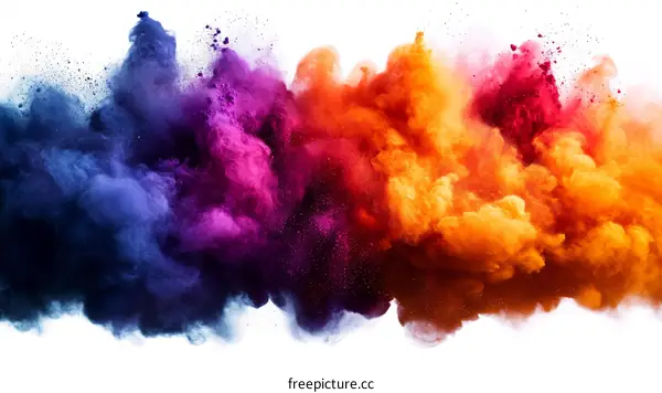Colorful Powder Explosion Abstract Background