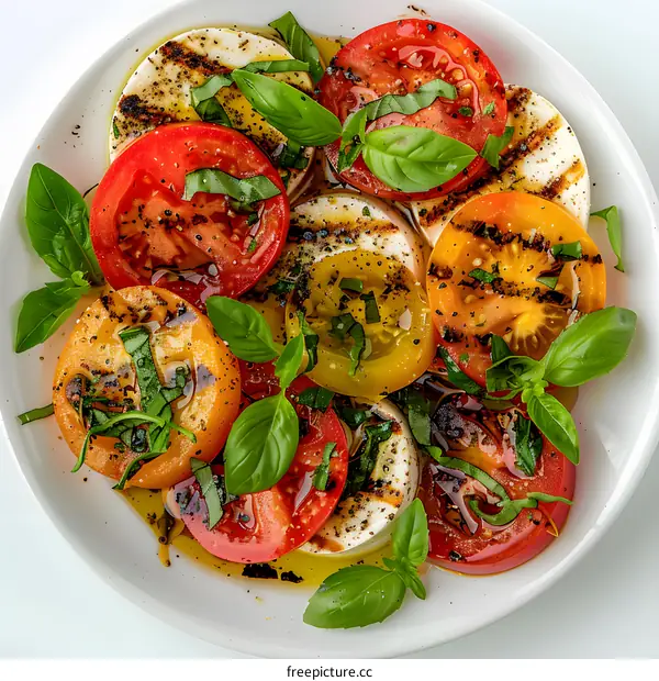 Grilled Tomato and Mozzarella Salad