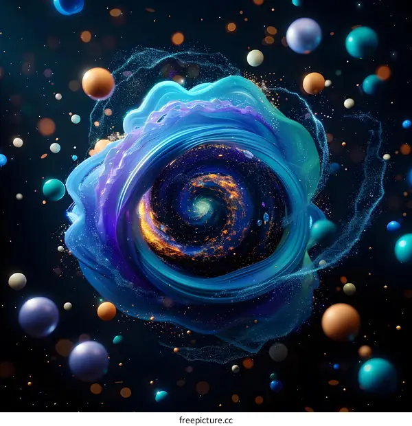 Abstract Swirl with Particles