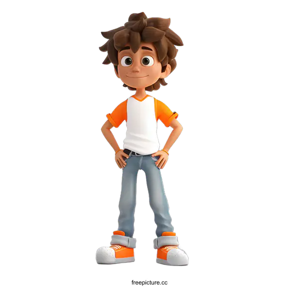 [Transparent Background PNG]Confident Boy Posing