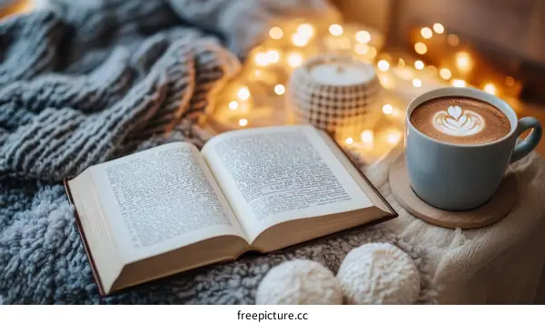 Cozy Reading with Warm Cappuccino