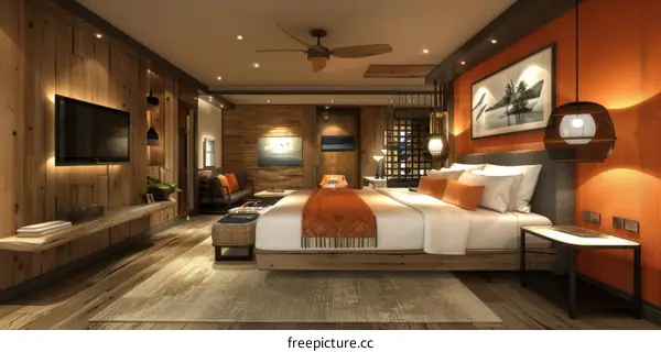 Luxury Wooden Bedroom Interior Design