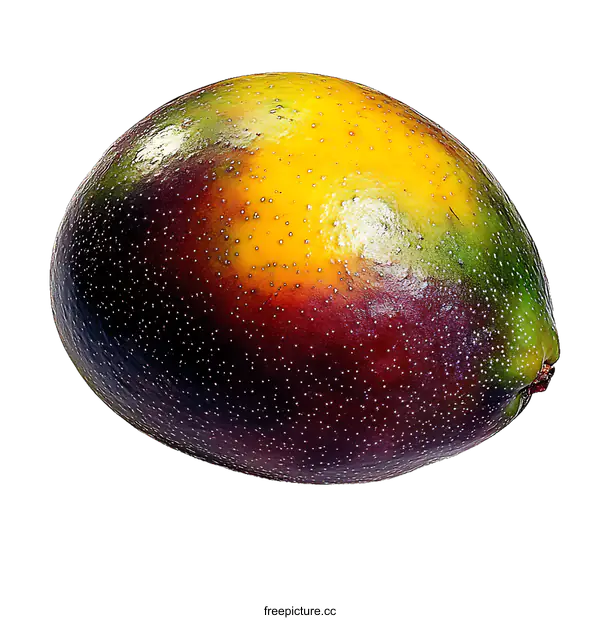 [Transparent Background PNG]Close-up of a Ripe Mango with Vibrant Colors