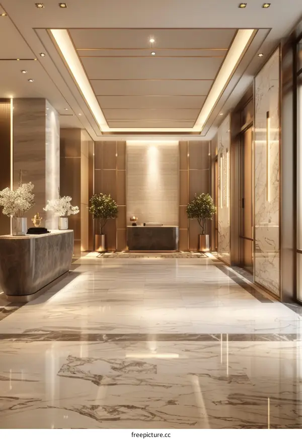 Elegant Hotel Lobby Interior Design