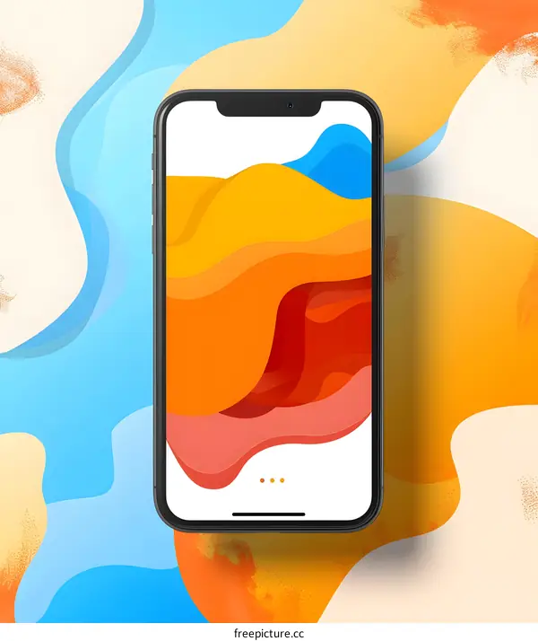 Abstract Phone Wallpaper with Colorful Layers