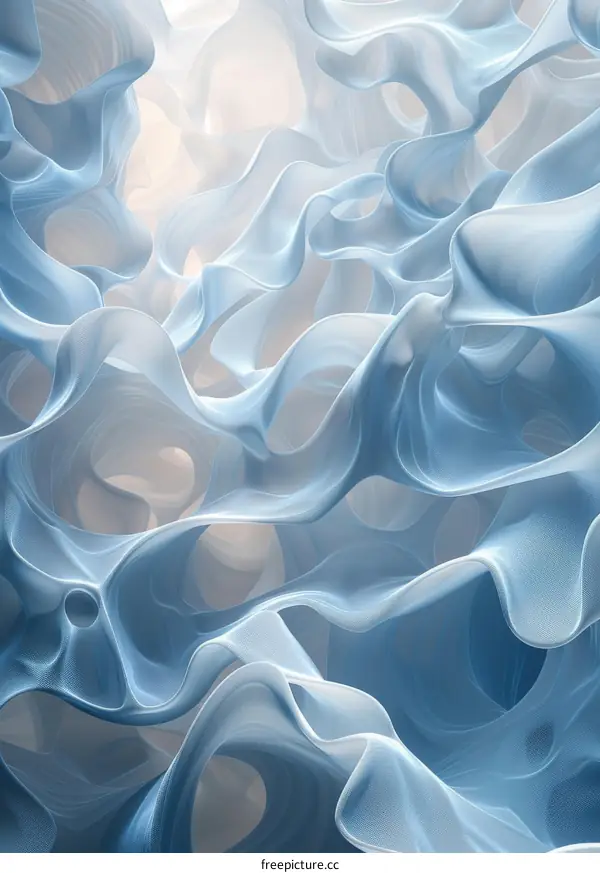 Blue and white abstract painting