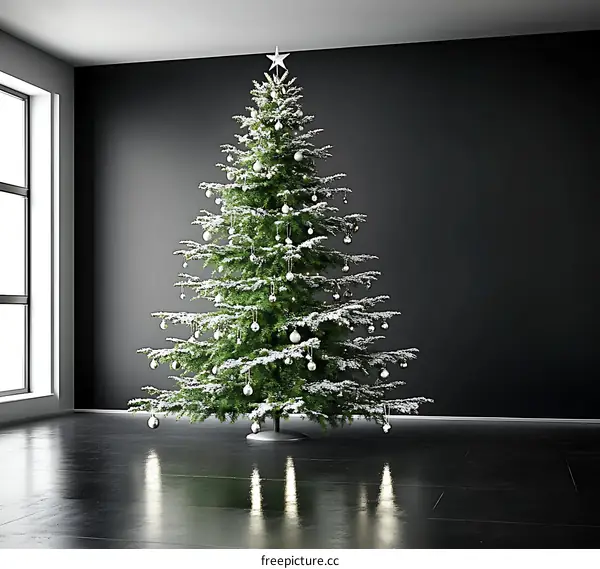 Modern Christmas Tree Interior Scene