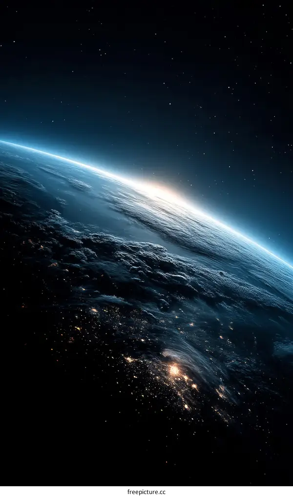 Earth from Space at Dawn