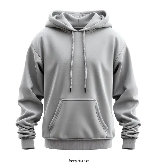 Versatile Gray Hooded Sweatshirt with Pocket