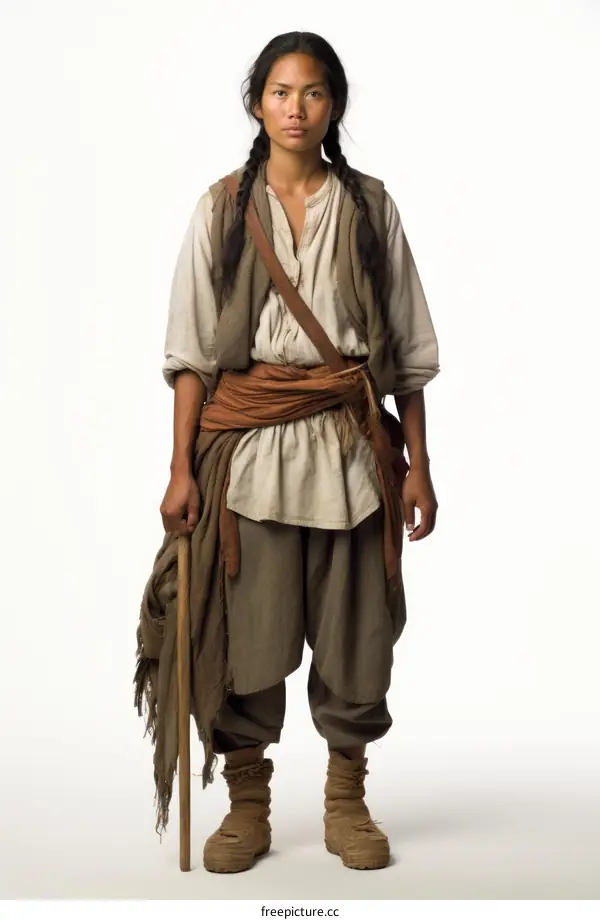 portrait of a young man in traditional clothing