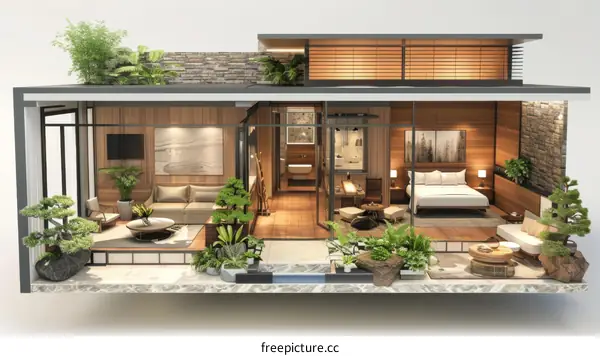 Modern Japanese Style House Interior Design