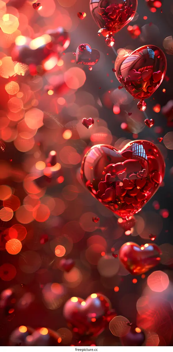 Red heart background image