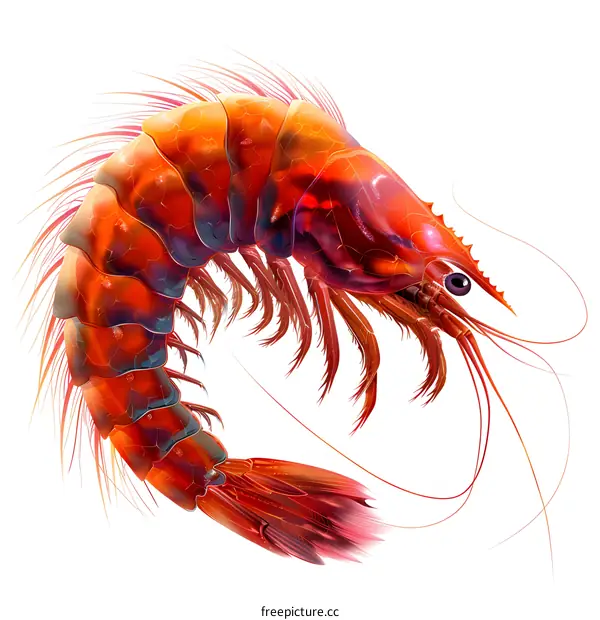 Red Shrimp Illustration