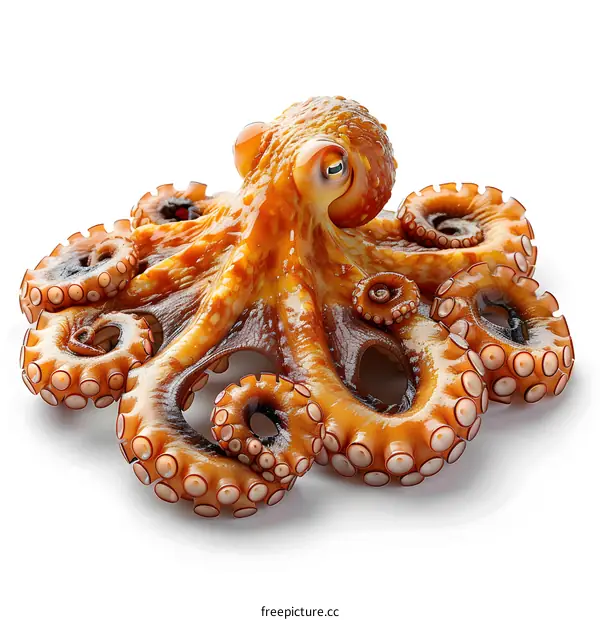 Octopus on White Background