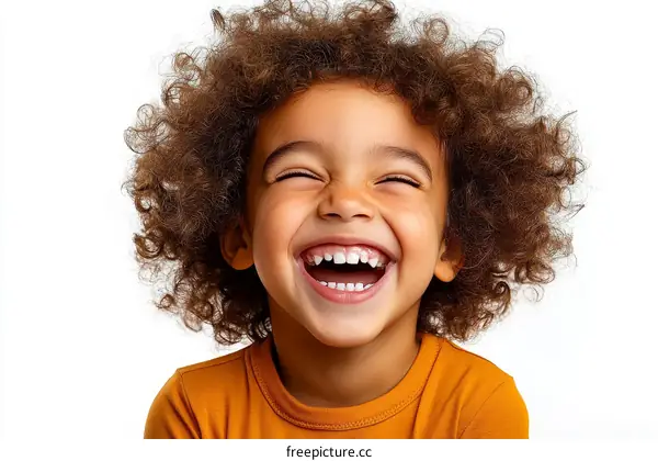 Joyful Child Portrait Close-up