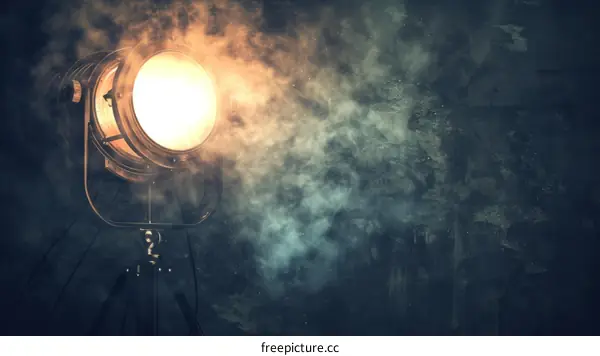 Spotlight illuminating the stage