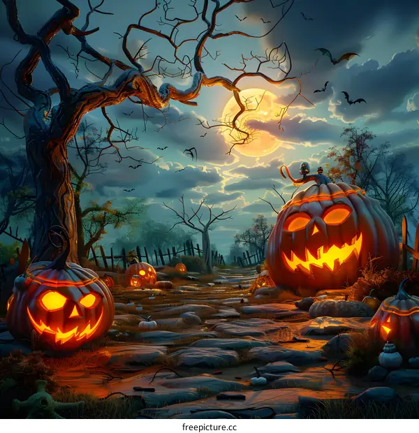 Halloween Pumpkin Field