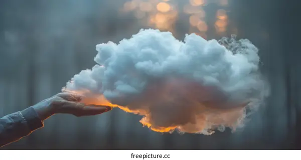 A Hand Holding a Glowing Emblem