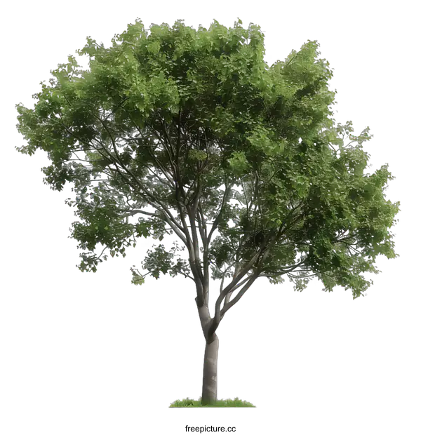 [Transparent Background PNG]Green Tree Isolated On White Background