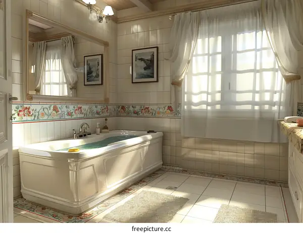 Elegant Vintage Bathroom Interior Design