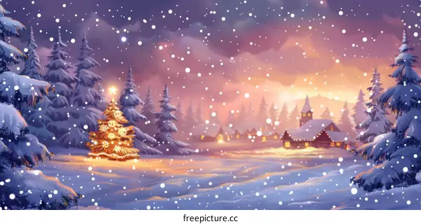 Snowy Christmas Village