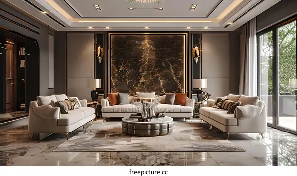 Modern minimalist living room design renderings