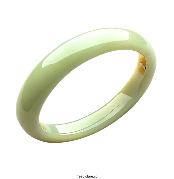 [Transparent Background PNG]Elegant Light Green Jade Bracelet Illustration