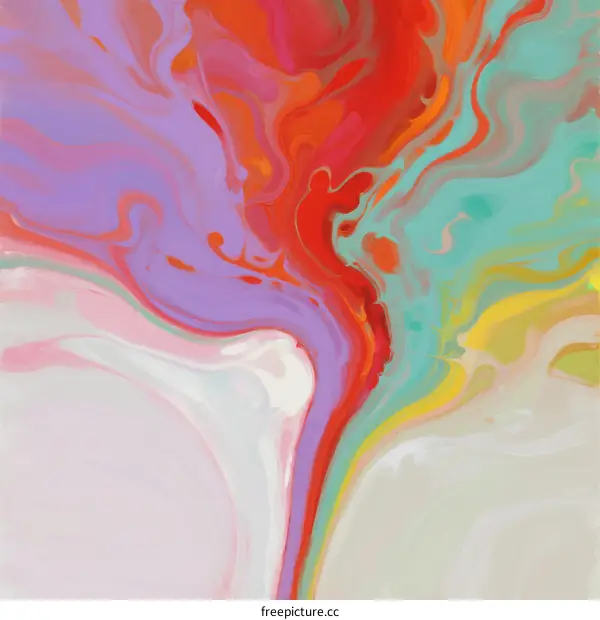 Vibrant Swirls of Colorful Abstract Liquid Motion