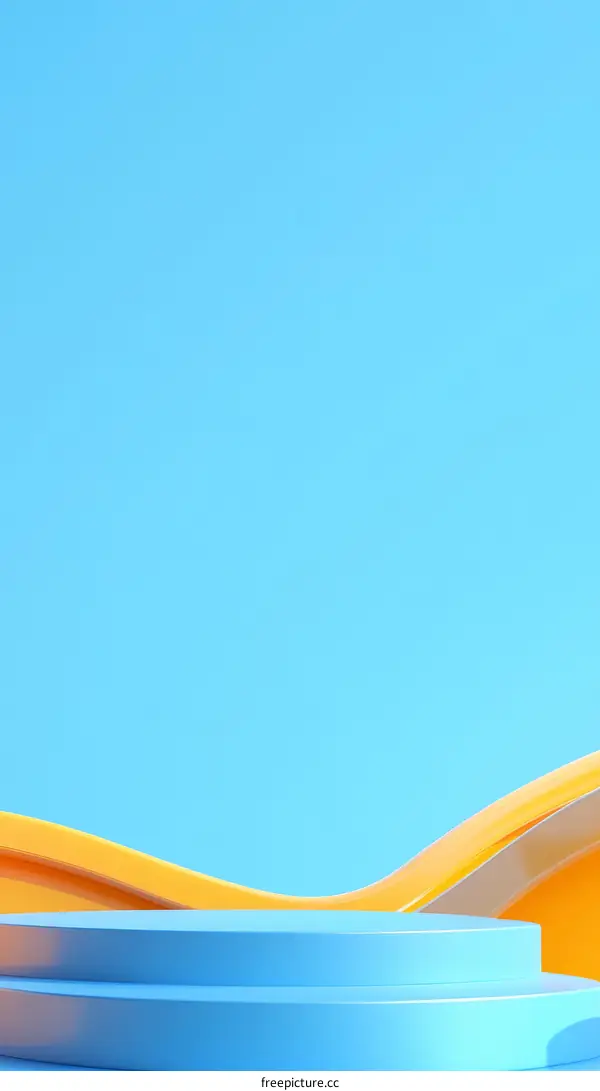 Abstract Colorful Geometric Platform Display