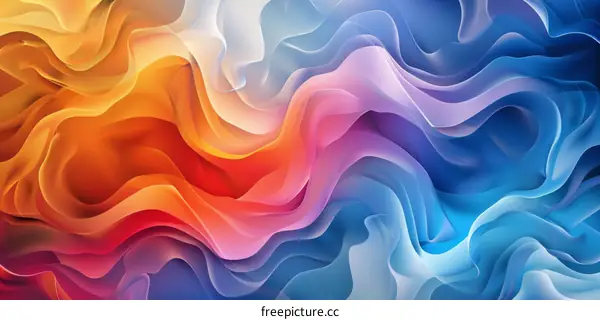 Abstract Colorful Wavy Background Design