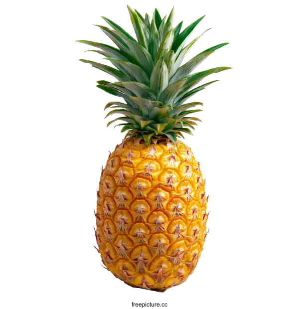 [Transparent Background PNG]Fresh Pineapple on White Background