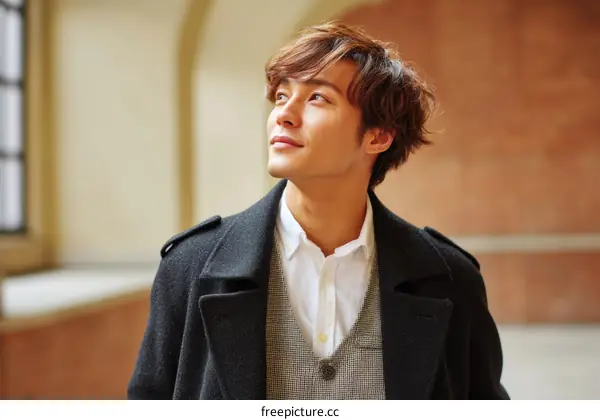 Stylish Asian Man Outdoor Portrait