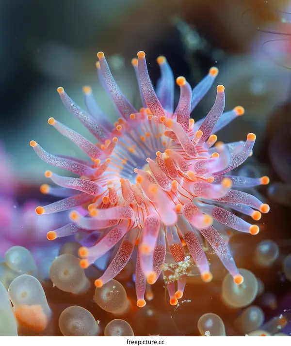 Pink Anemone Underwater: A World of Beauty