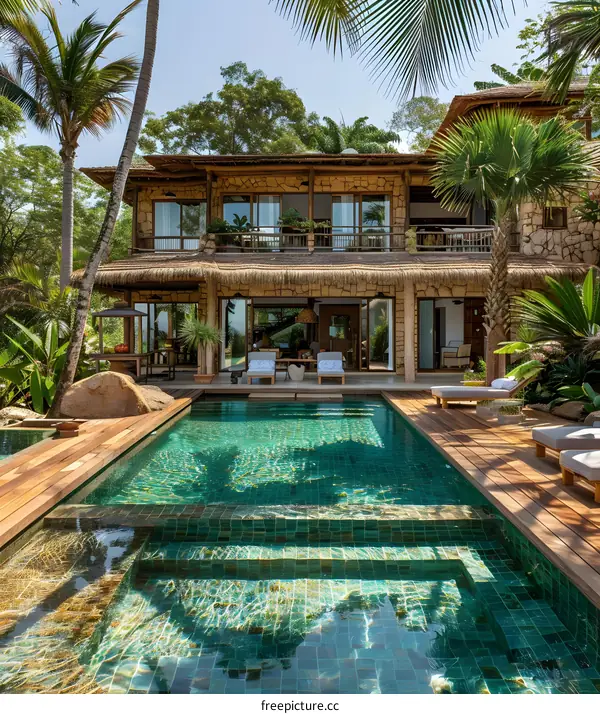 Modern luxury villa with pool