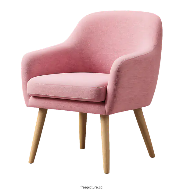 [Transparent Background PNG]Pink Modern Armchair Design