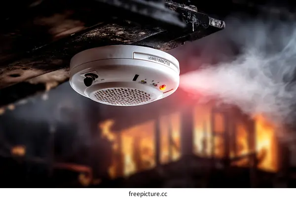 Smoke Detector During Fire