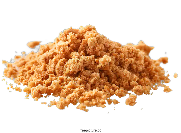 [Transparent Background PNG]Brown Sugar Crystals on White Background