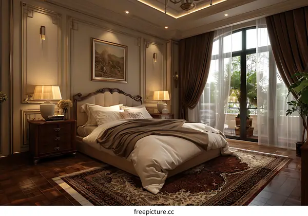 European-style luxury bedroom