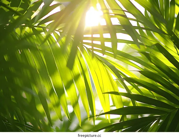 Sunlight Through Palm Leaves