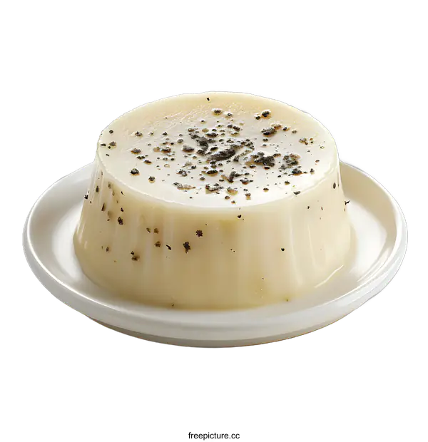 [Transparent Background PNG]Delicious Pudding Dessert on Plate